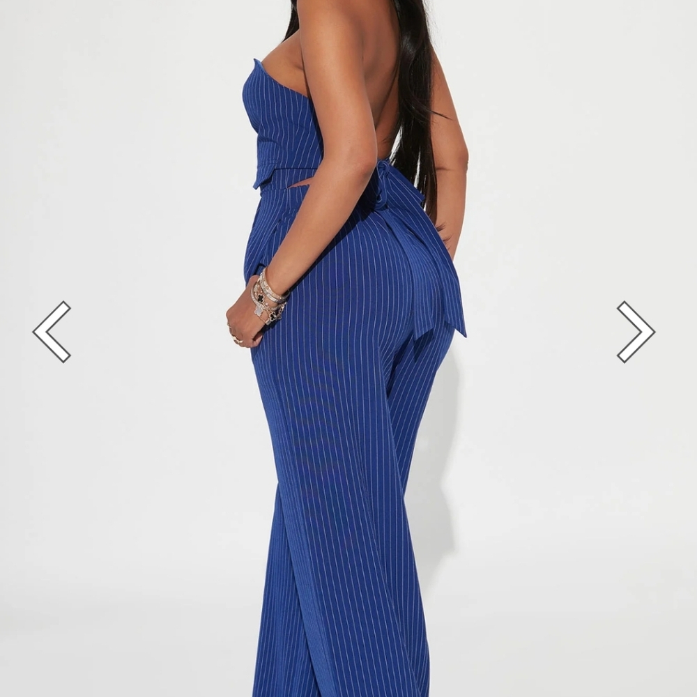 Fashion Nova Pinstriped Jumpsuit